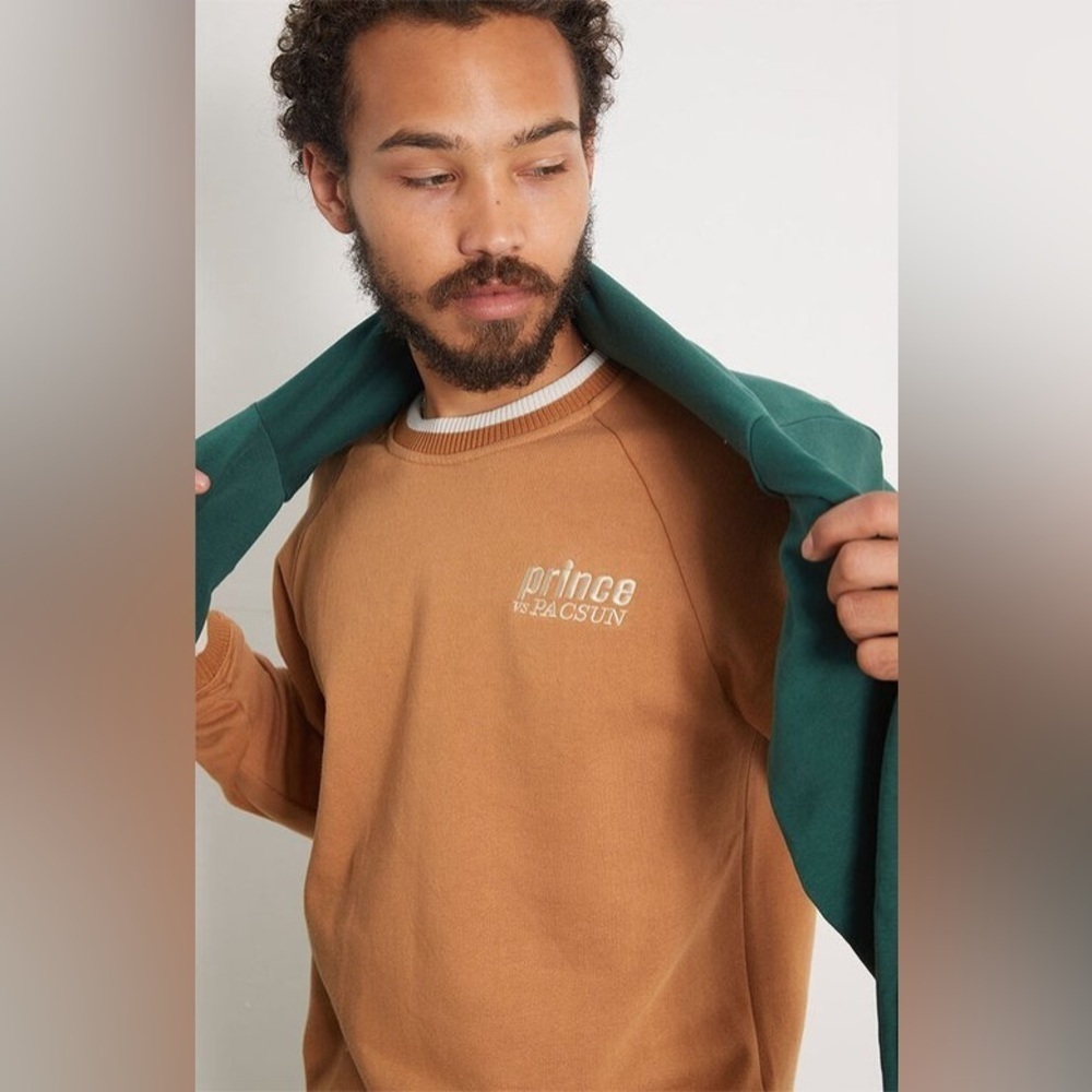 PacSun x Prince | Fleece Crewneck Pullover Sweatshirt Size XL
